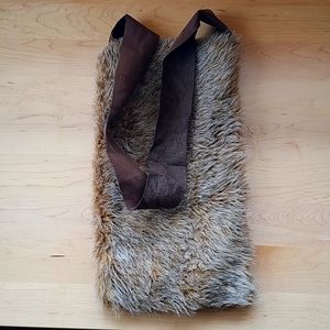 Faux Fur and Leather Bag
